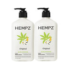 Hempz Original, Natural Hemp Seed Oil Body Moisturizer with Shea Butter & Ginseng, Pure Herbal Skin Lotion for Dryness, Nourishing Vegan Cream, Floral and Banana, 17 Fl Oz, 2 Pack