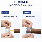 BUMACO 40Pcs Chair Leg Floor Protectors Chair Leg Protectors for Hardwood Floors Silicone Pads Covers to Protect Floors Universal L Clear Fit (1-5/16"~2")