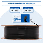 3DHoJor PLA Filament 1.75mm,3D Printer Filament 1kg*4 Bundle Cardboard Spool, Fit Most FDM 3D Printer,Dimensional Accuracy +/- 0.03 mm,Vacuum Packaging-Black+White 4Pack