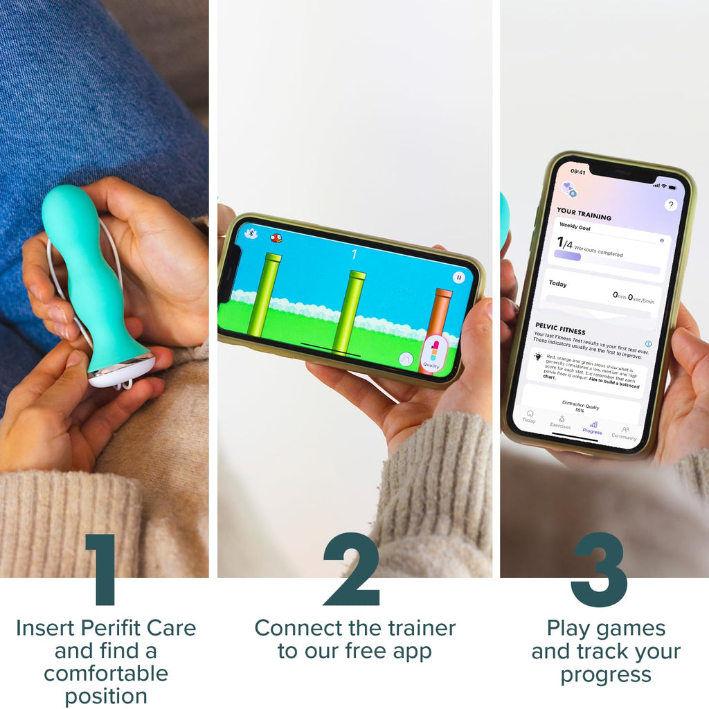 Perifit - Pelvic Floor Exerciser with App | Kegel Trainer | Strengthen Your Pelvic Floor, get Better Bladder Control, Stronger Pelvic Support (Green)