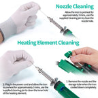 YIHUA 929D-V Electric Desoldering Soldering Iron Solder Sucker Desoldering Pump with Shorter Charging Handle and Desoldering Nozzles 1.0mm 1.2mm for Through-Hole Desoldering