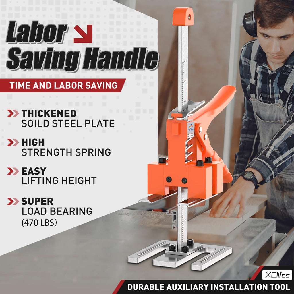 Labor Saving Arm Jack Handle 2 Pack, Construction Jack, Wall Tile Locator, Multi Function Height Adjustment Lifting Device, Door Panel Lifting Cabinet, Raised 10 in, Pair Dynamic Load 400 LB