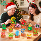 HOGOKIDS Advent Calendar 2025 Flowers Mini Building Set for Kids Adults - 24 Day Succulent Flower Christmas Countdown Calendar 3.6MM Blocks Toys, Xmas Gift Box Set for Boys Girls Women Men Age 10+