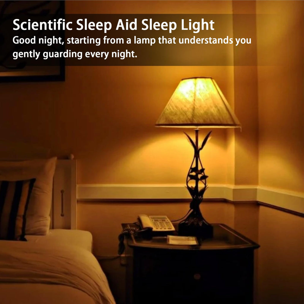 mfxmf Sleep Light Bulb 4 Pack Dimmable A19 9W 1800K Warm Light Bulbs