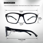 ProtectX Safety Reading Glasses 2.0 Diopter, Safety Glasses with Readers 2.0, Reader Safety Glasses 2.0, ANSI Z87.1 Rated