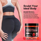 Asumtal Creatine for Women 5000 MG, Creatine Gummies, Creatine Monohydrate Supplement for Muscle Growth, Strength & Energy Support, Sugar Free Pre Workout Gummies 120 Count Raspberry Flavor