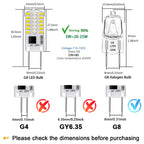 G8 LED Bulb Dimmable 3W Equivalent to T4 JCD Type Bi-Pin G8 Base Halogen Bulb 20W-25W, AC 110-120V Mini G8 Bulb Daylight White 6000K for Under Cabinet Light, Under Counter Kitchen Lighting (10 Pack)