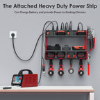 CCCEI Wall Mount Modular Tool Charging Organizer, Red, 1 Pack, 3 Tier.