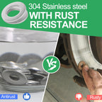 Zernmiarder 1-1/2" Stainless Steel Flat Washers - 3" Outside Diameter, 304（18-8） Stainless Steel Washers Metal Washer for Screws Bolts, Pack of 5