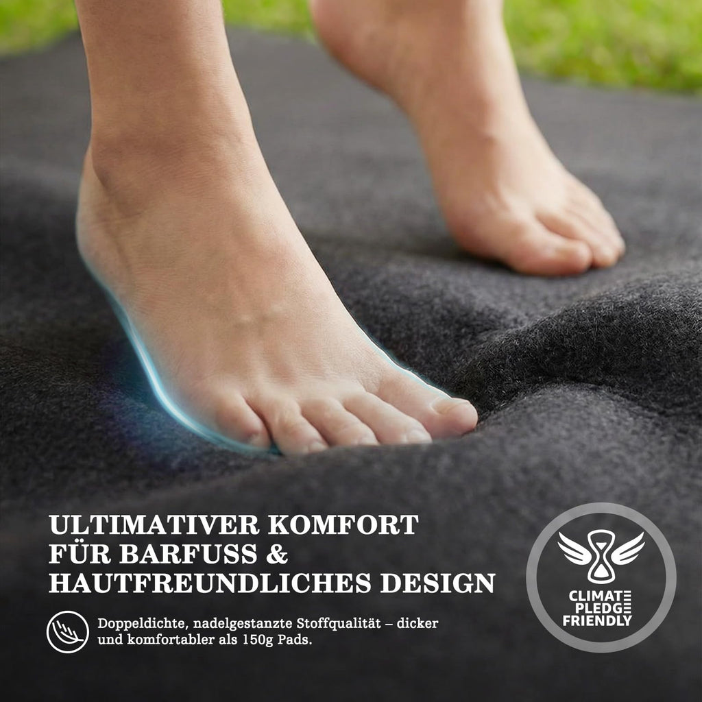 UIRWAY 10FT Round Pool Liner Pad for Above Ground Pool, [2026 New 300G/M² Thicker Heavy Duty] Black Seamless Pool Padding Underlayment for Pool Bottom, Prevent Punctures Weed Barrier Extend Liner Life