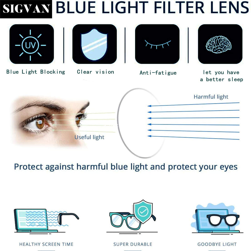 SIGVAN Ladies Reading Glasses Blue Light Blocking Spring Hinge Fashion Pattern Print Eyeglasses for Women (C5 Mix, 2.00, x)