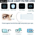 SIGVAN Ladies Reading Glasses Blue Light Blocking Spring Hinge Fashion Pattern Print Eyeglasses for Women (C5 Mix, 2.00, x)