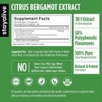 STAY ALIVE Citrus Bergamot Capsules 1000mg, 30:1 Super Extract with 50% Polyphenolic Flavanones, 120 Pills, Citrus Bioflavonoids Supplements for Women & Men | Non-GMO, Gluten-Free