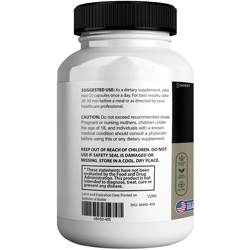 GREENVIFY Black Wood T Max, Extra Strength, 60 Capsules, 30 Day Supply (5)
