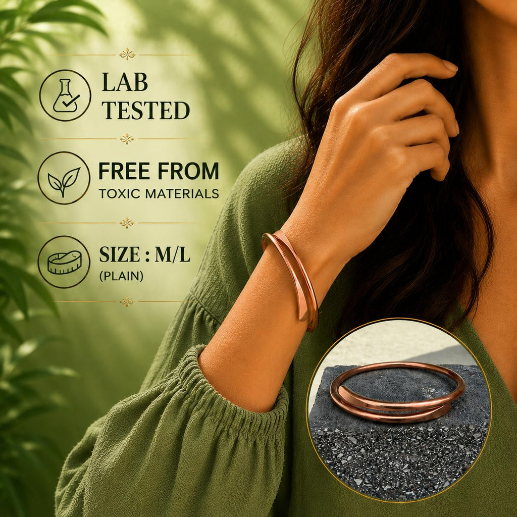USTeckno Hand Forged 100% Pure Copper Bracelet. Made with Premium Solid High Gauge Copper and Health benefits. Enhance your well-being in style