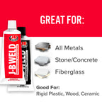 J-B Weld 8281 Professional Size Steel Reinforced Epoxy - Hardener and Steel Pack - 10 oz