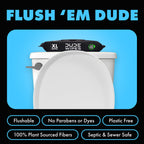 DUDE Wipes - Flushable Wipes Travel Package, Extra Large - Unscented - with Vitamin E & Aloe - Septic and Sewer Safe, 18 Count (Pack of 72)