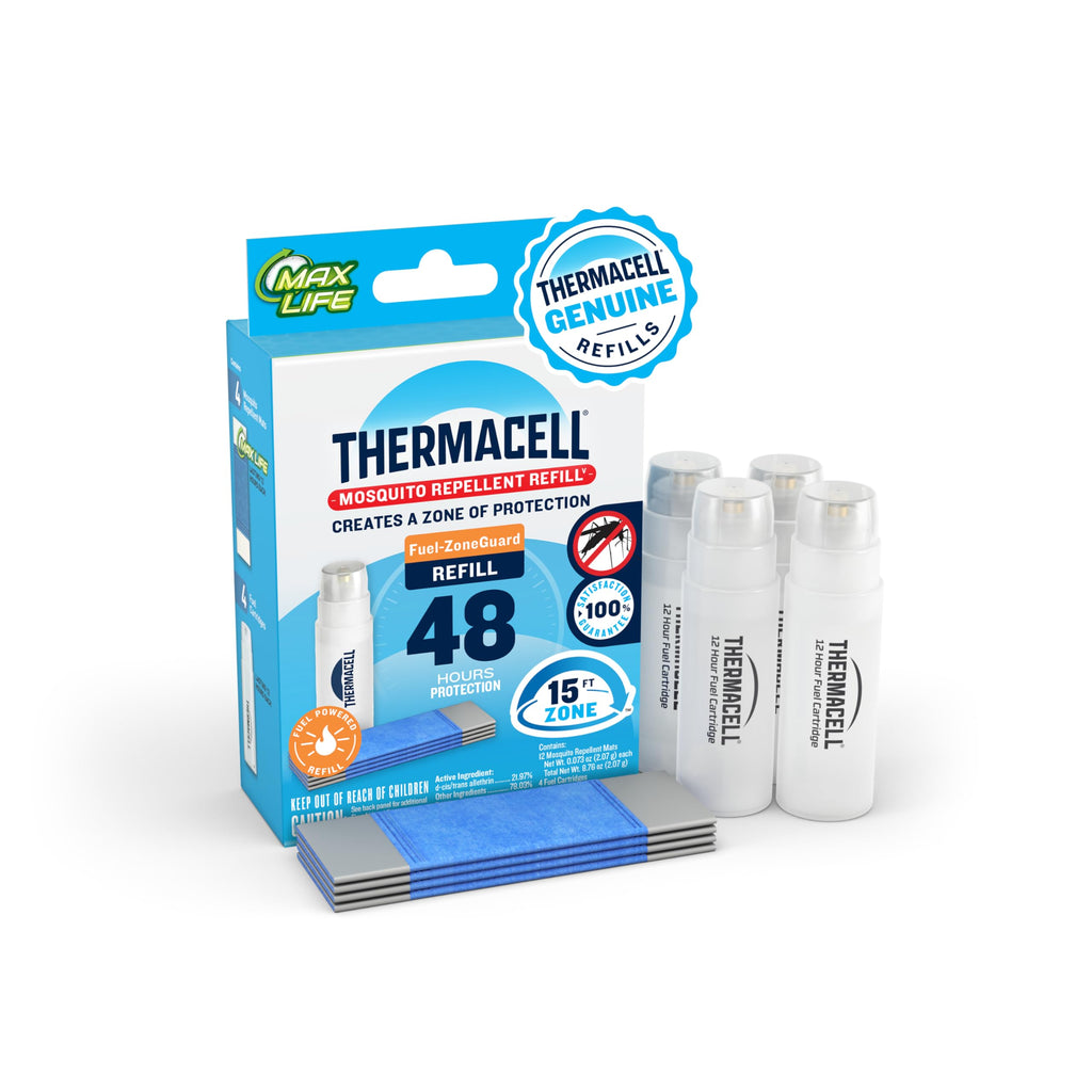 Thermacell Fuel-ZoneGuard Mosquito Repellent Max Life Refill; 15FT Zone of Scientifically Proven Outdoor Protection; Fuel-Powered; Patio Shield; 48-Hr Refill; Bug Spray Alternative; Scent Free