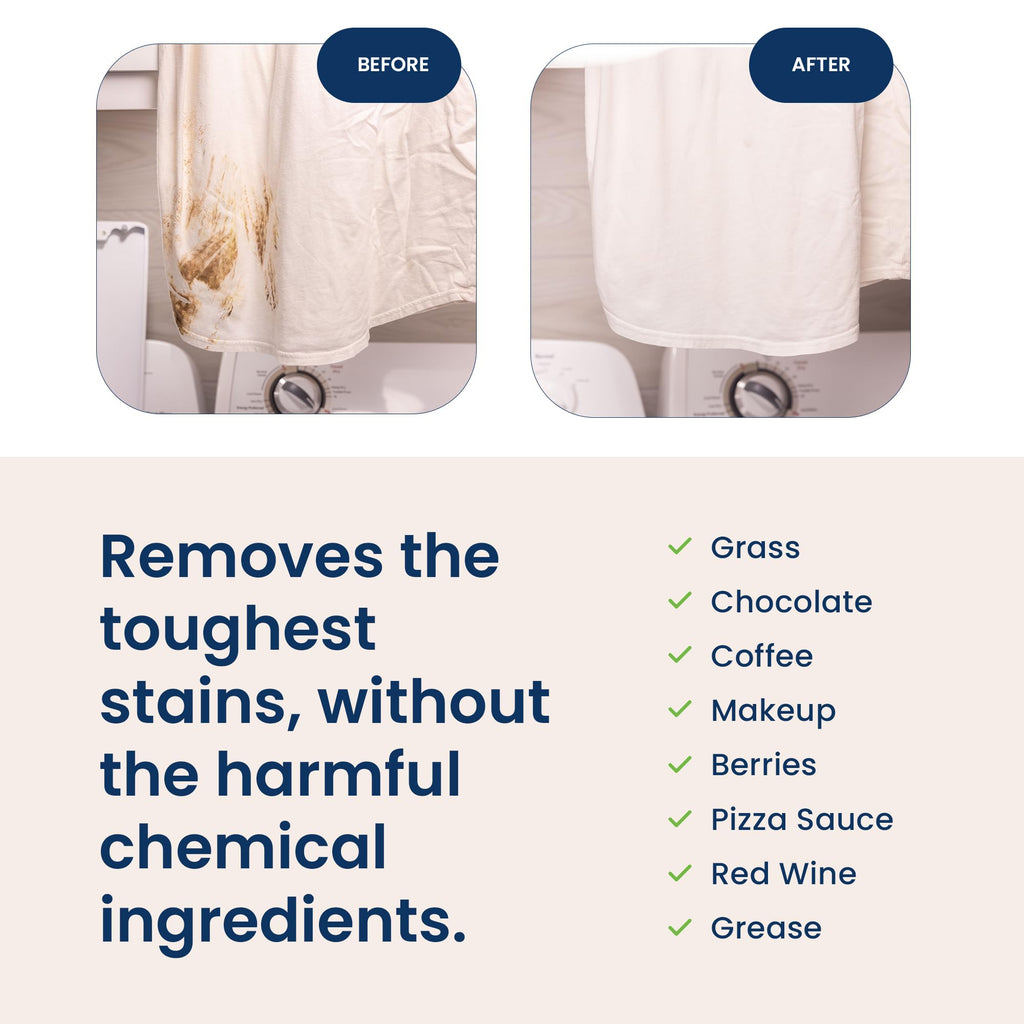 Truly Free Natural Laundry Detergent for Sensitive Skin | Eco Friendly, Plant Based, Baby Clothes Safe | Clean & Easy Powder to Liquid, 3 Detergent Packs + 1 Empty Reusable Jug | Unscented, 150 Loads