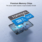 TOPESEL 32GB(The Actual Usable Capacity is 28.8GB) Micro SD Card 2 Pack Memory Cards MicroSDHC UHS-I TF Card Class 10(32GB 2Pack)