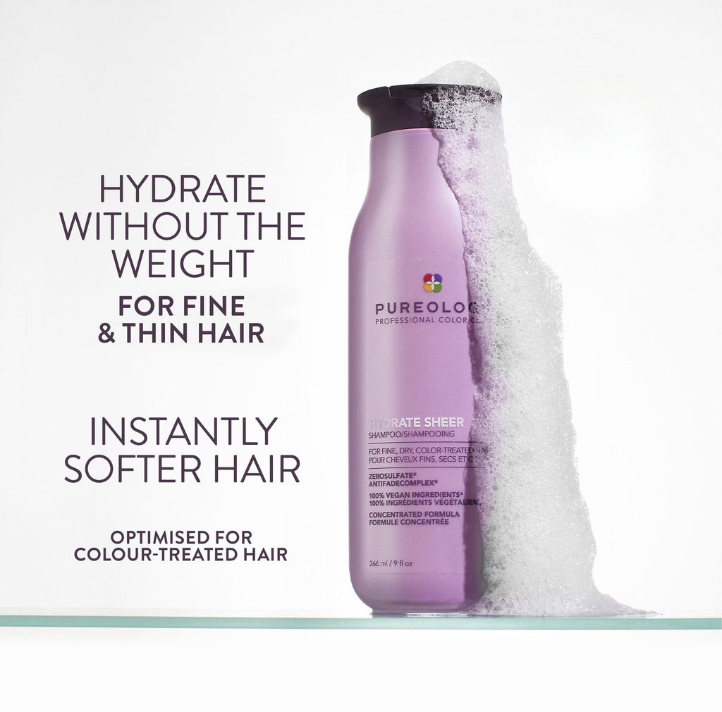 Pureology Hydrate Sheer Shampoo – For Fine Hair, 9 fl oz