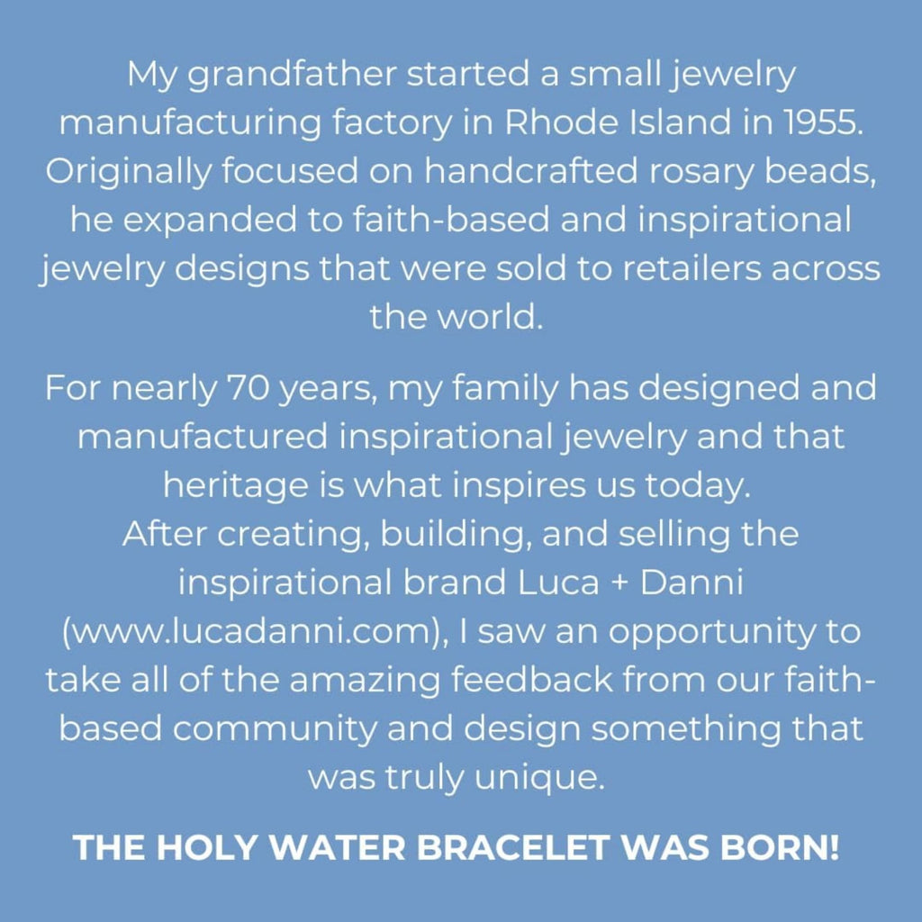 Holy Water Inspirational Stretch Bracelet for Women, Crystal Pearl Beads