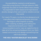 Holy Water Inspirational Stretch Bracelet for Women, Crystal Pearl Beads
