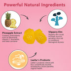 Josmon Her Juicy Premium Feminine Probiotics Gummies for Women, Pineapple Flavor Feminine Gummies with Slippery Elm Support pH Balance, Improve Immune, Vegan, Gluten Free, Crimson, 1 Pack