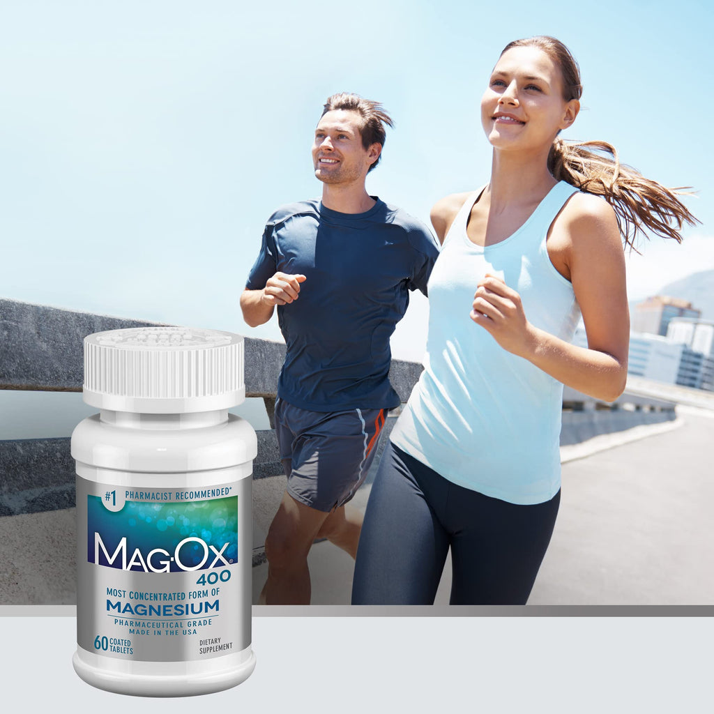 Mag-Ox 400 Magnesium Supplement, Pharmaceutical Grade Magnesium Oxide with 482 mg Per Dose, 120 Tablets, Pack of 2