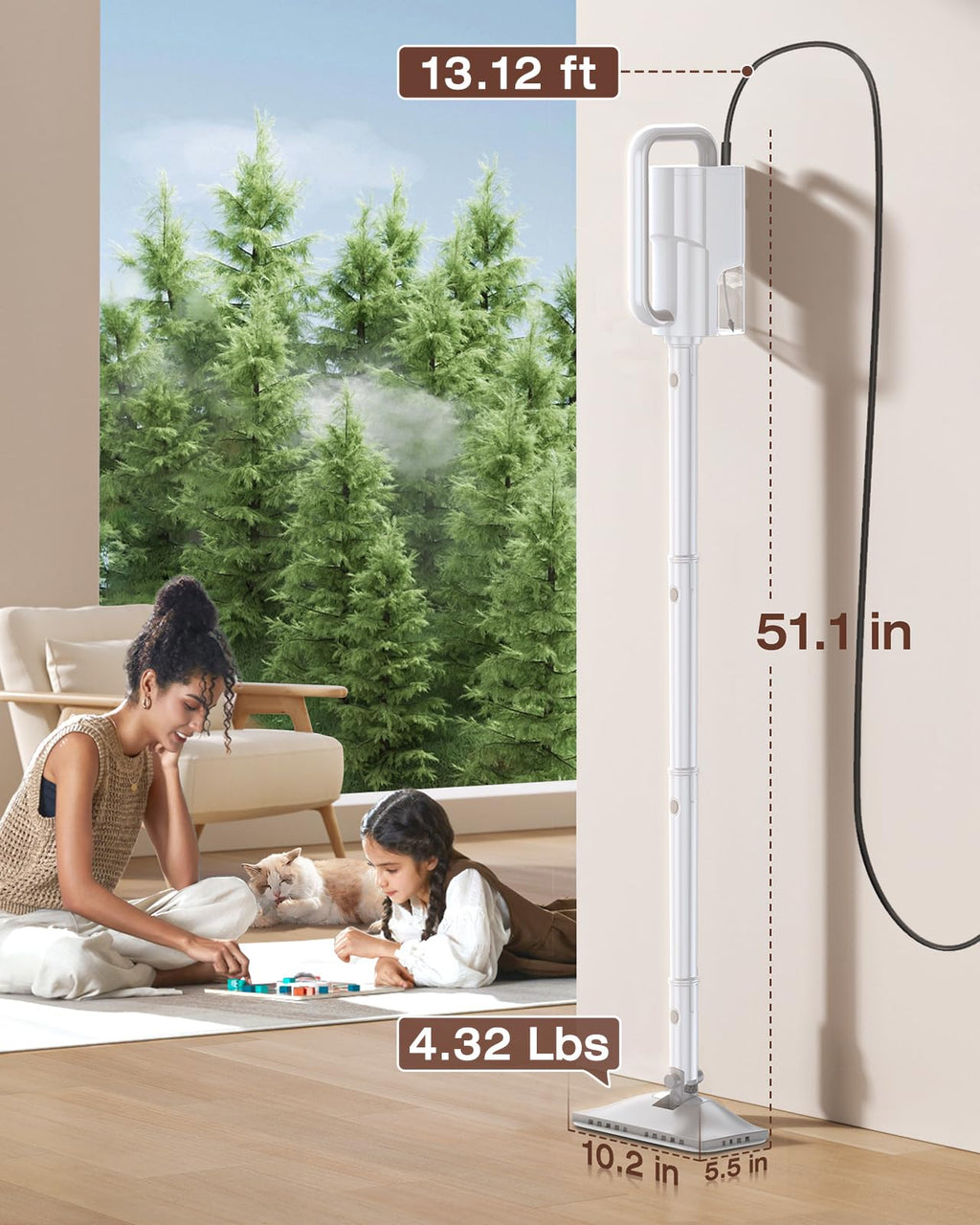 Steam Cleaner, 10-in-1 Detachable Handheld Steam Mop for Multi-Surface