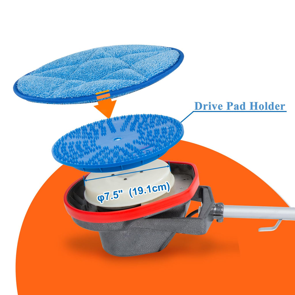 HHQ Microfiber Carpet Bonnet Pads Compatible with Oreck Orbiter Pads and Brushes, 12" & 13" Floor Buffer Pads, 2 Pack