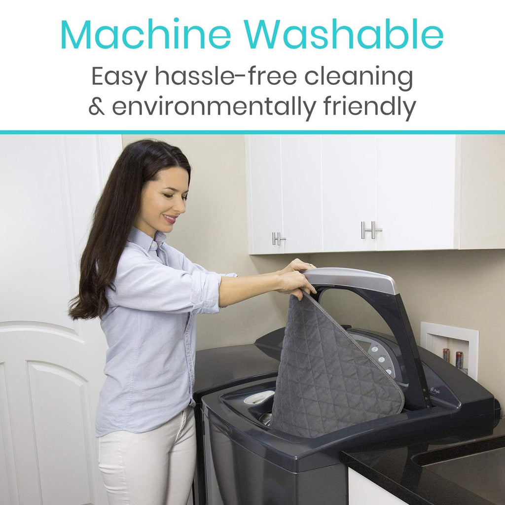 Sures Waterproof Chair Pads for Incontinence (22" x 21") - Washable, Waterproof Seat Protector - Chair Protector Seat Cover - Absorbent Pad for Bed, Seat, Car, Wheelchair & Recliner (Gray, 1 Pack)