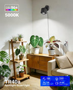 Barrina TR40A Track Plant Lights, 40W Ceiling Grow Lights, 5000K, Black