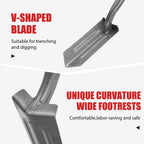 HANTOP 4-in Sharpened Blade Trench Shovel with Fiberglass Handle 57 inches