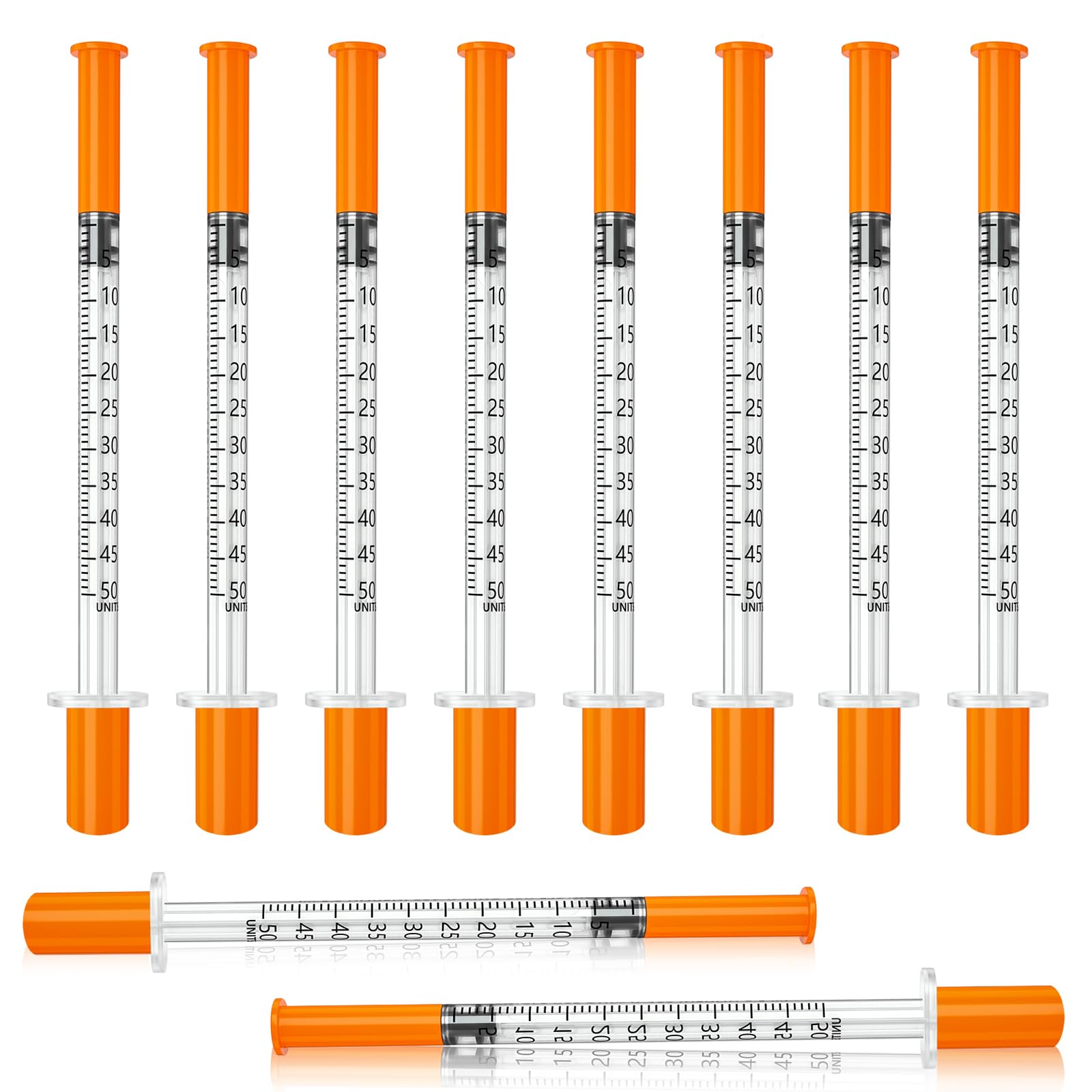 0.5ml 31G 5/16" syring, Seringe insulin, Individually Packed, Smooth & Comfortable, Pack of 100