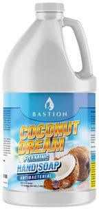 Bastion Antibacterial Foaming Hand Soap - Coconut Dream Hand Wash - Bulk 1/2 Gallon (64 oz) Refill Jug. Coconut Dream Scented. Non-toxic. Made in the USA.(Foaming Dispenser Required)