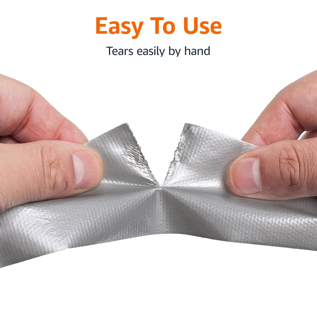 Amazon Basics Heavy Duty Advanced Strength Duct Tape, 1.88-inch x 20-Yard, Silver, 4-Pack, Great for General-Purpose Use, Home Repairing, DIY Work, Auto Repair and Outdoor Activities