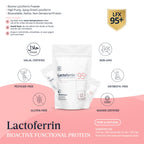 Lactoferrin Powder 250g – 95%+ Pure Bovine from Grass-Fed Australian Cows Helps in Immune & Gut Support, Iron Absorption, Skin & Bone Health, Neutral Taste (Recommended 250mg Per Serving) (250, Grams)