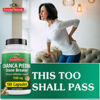 Peruvian Naturals Chanca Piedra Stone Breaker 180 Capsules - Kidney Stone Dissolver & Gallbladder - 1500mg per Serving - Chancapiedra Stonebreaker for Bladder Cleanse & Urinary Tract - Vegan, Non GMO