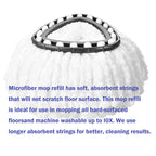 Spin Mop Replacement Head 6 Pack Mop Refill Compatible with Ocedar Triangle Swivel Mops Microfiber Swivel Mop Refill,Deep Clean,Machine Washable and Easy to Replace