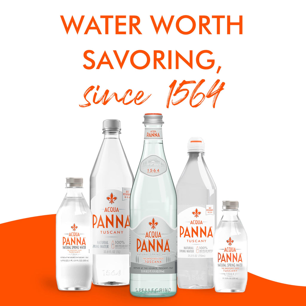 Acqua Panna Natural Spring Water, Plastic Water Bottles (12 Count) 405.6 fl oz