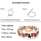 Hermosa 14K Rose Gold Plated Bracelets, Multicolor Cubic Zirconia Classic Tennis Bracelet | Rose Gold Bracelets for Women | Size 7-8 Inch (8 Inch)