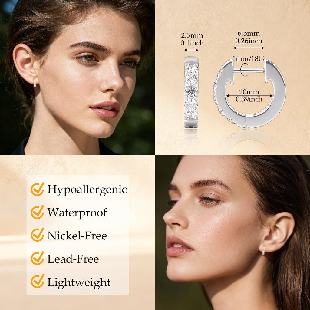 Limerencia Hypoallergenic Implant Grade Titanium Huggie Hoop Earrings