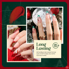 Beetles Christmas Gel Nail Polish, Red Sparkle Green Glitter Gold Silver