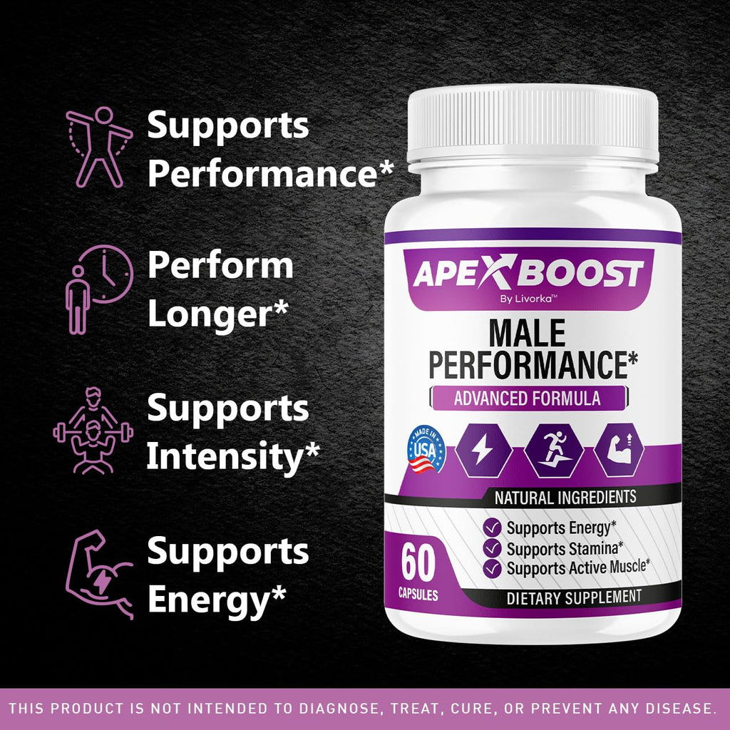 (3 Pack) ApexBoost Capsules - Official ApexBoost Advanced Pills for Men Support - Maximum Strength, Natural Premium Supplement Formula for Overall Health & Wellness Reviews, 180 Capsules for 3 Months
