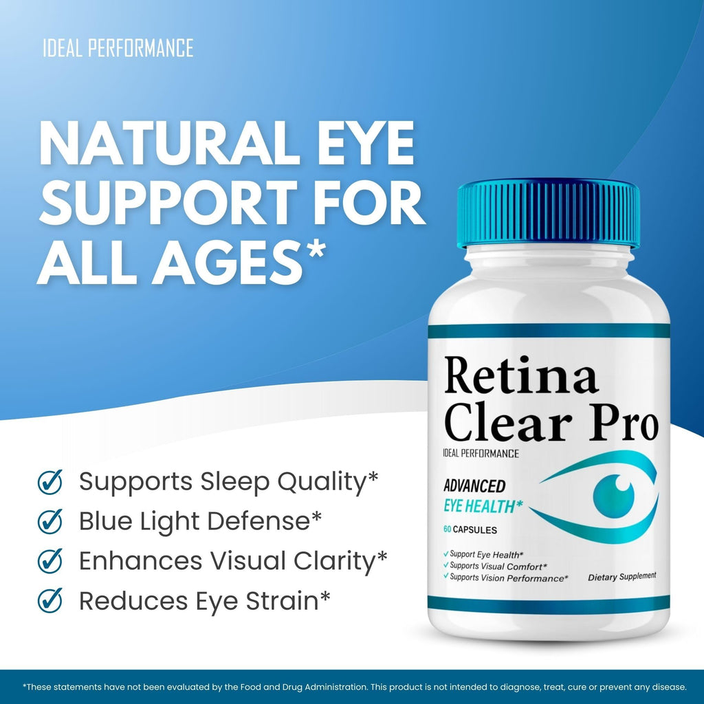 Retina Clear Eye Supplement - Retina Clear for Eyes Capsules - Maximum Strength, Advanced Formula All Natural Visual Wellness, RetinaClear Pro Reviews (2 Pack)