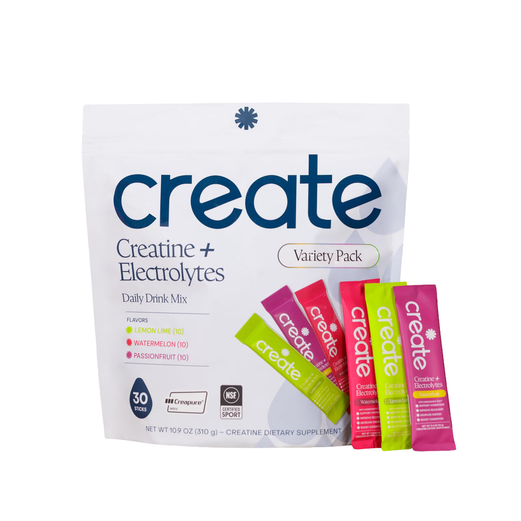 Creatine Pack Create Creatine + Electrolytes Mix - Creatine Monohydrate Stick Packs ...