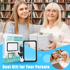 5X Handheld Magnifier for Page Reading - Large Folding Lighted Magnifier with 48 LED Lights (3Modes), Rectangular Handhold Magnify Lens Gifts for Reading Small Prints, Low Vision, Seniors