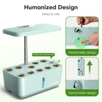 Ahopegarden Indoor Garden Hydroponics Growing System: 10 Pods Kit with LED