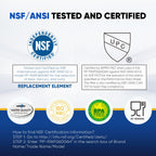 PUREPLUS NSF/ANSI 401, 53, 42 & NSF P473 Certified Replacement for HDX FMG-1, PL-100, WFC1201, PC75009, RWF1060, RWF0600A, 469991 Refrigerator Cartridge,1Pack